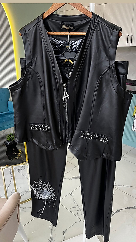 DERİ YELEKLİ TAKIM