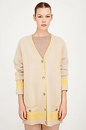 KOLEJ DETAYLI MİNK HIRKA BEJ