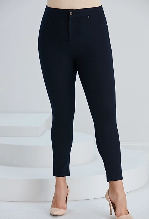 CEPLİ LACİVERT PAMUK PANTOLON