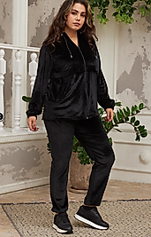 FERMUARLI KADİFE EŞOFMAN TAKIMI