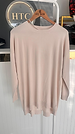 ARKASI YIRTMAÇLI TUNİK KREM