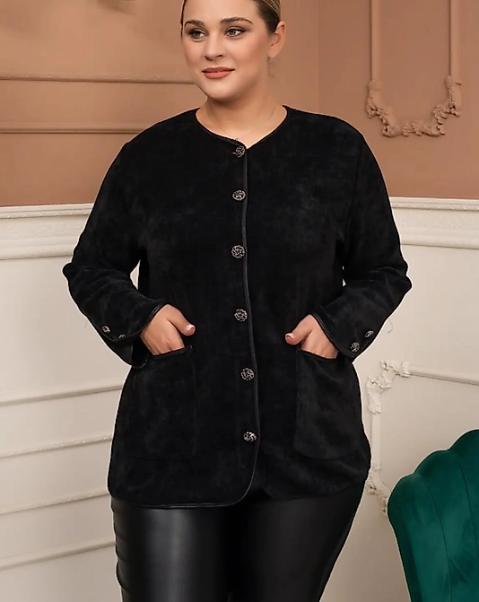 YUMUŞ SİYAH  CEKET