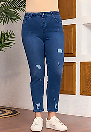 LAZER KESİM DETAYLI KOT PANTOLON