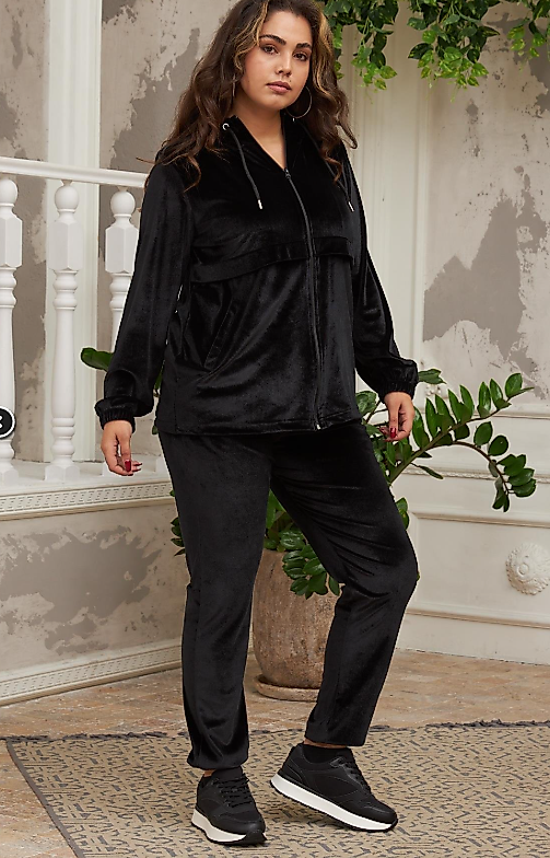 FERMUARLI KADİFE EŞOFMAN TAKIMI