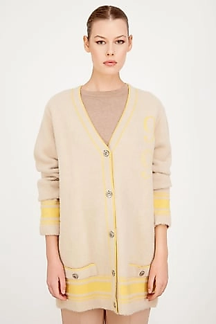 KOLEJ DETAYLI MİNK HIRKA BEJ