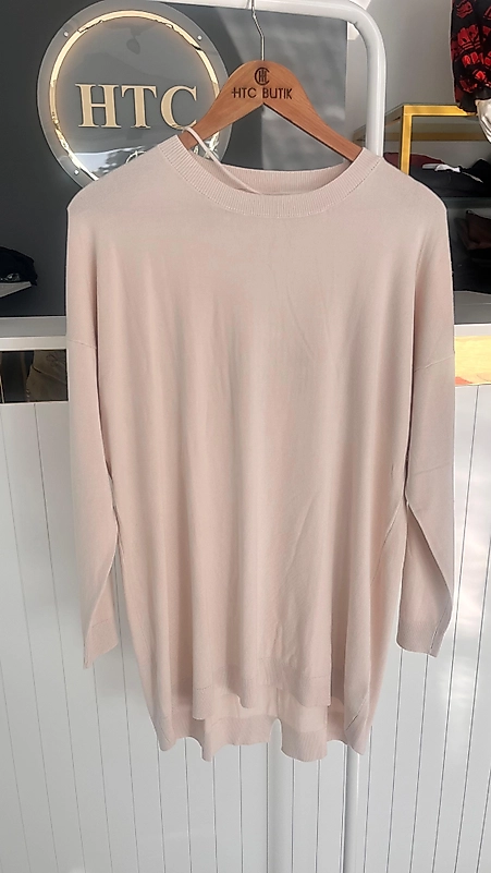 ARKASI YIRTMAÇLI TUNİK KREM