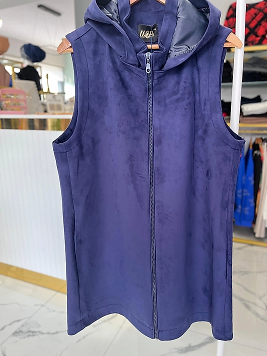 SÜET LACİVERT YELEK