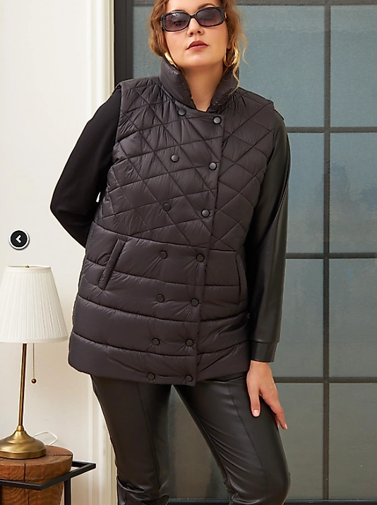 KAPİTONE SİYAH YELEK