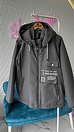 YAZI DETAYLI  GRİ MONT