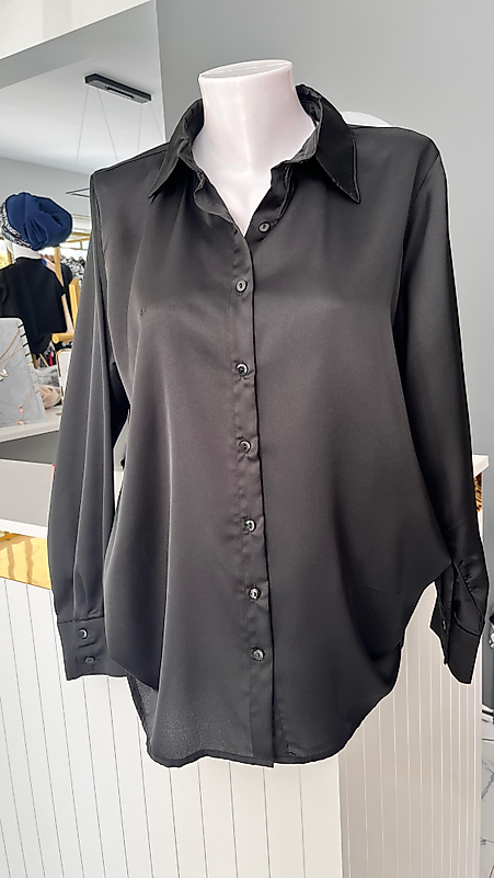 UZUN KOL SATEN SİYAH