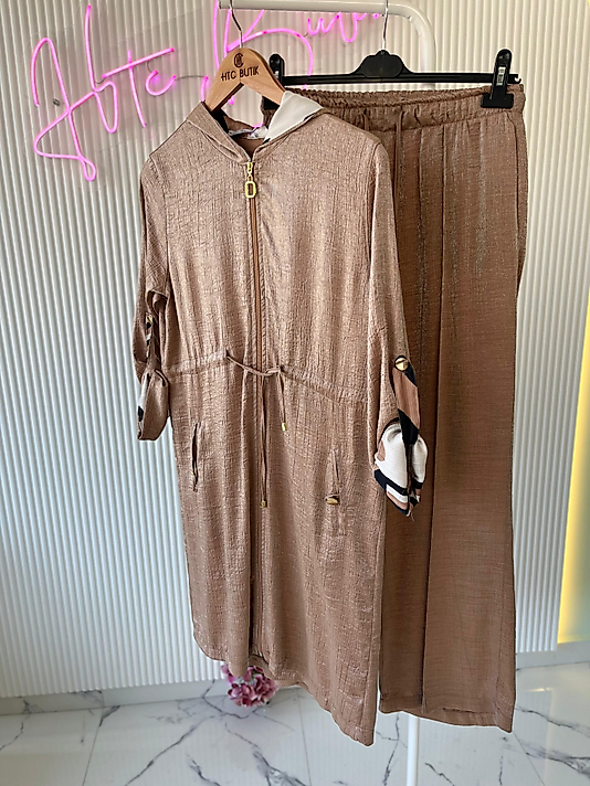 İPEK KUMAŞ LATTE TAKIM